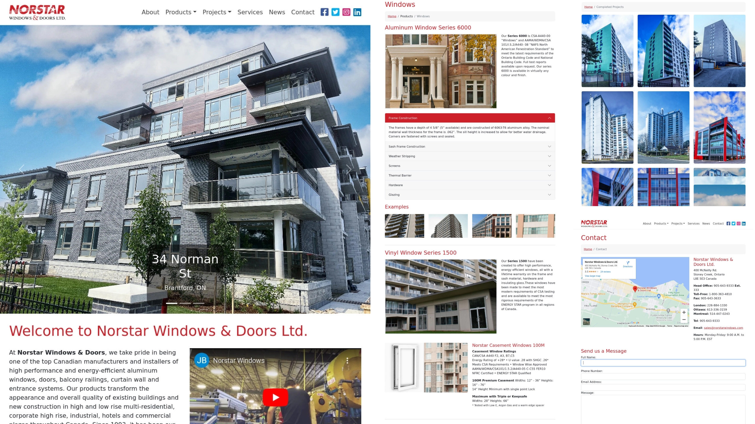Norstar Windows & Doors Website