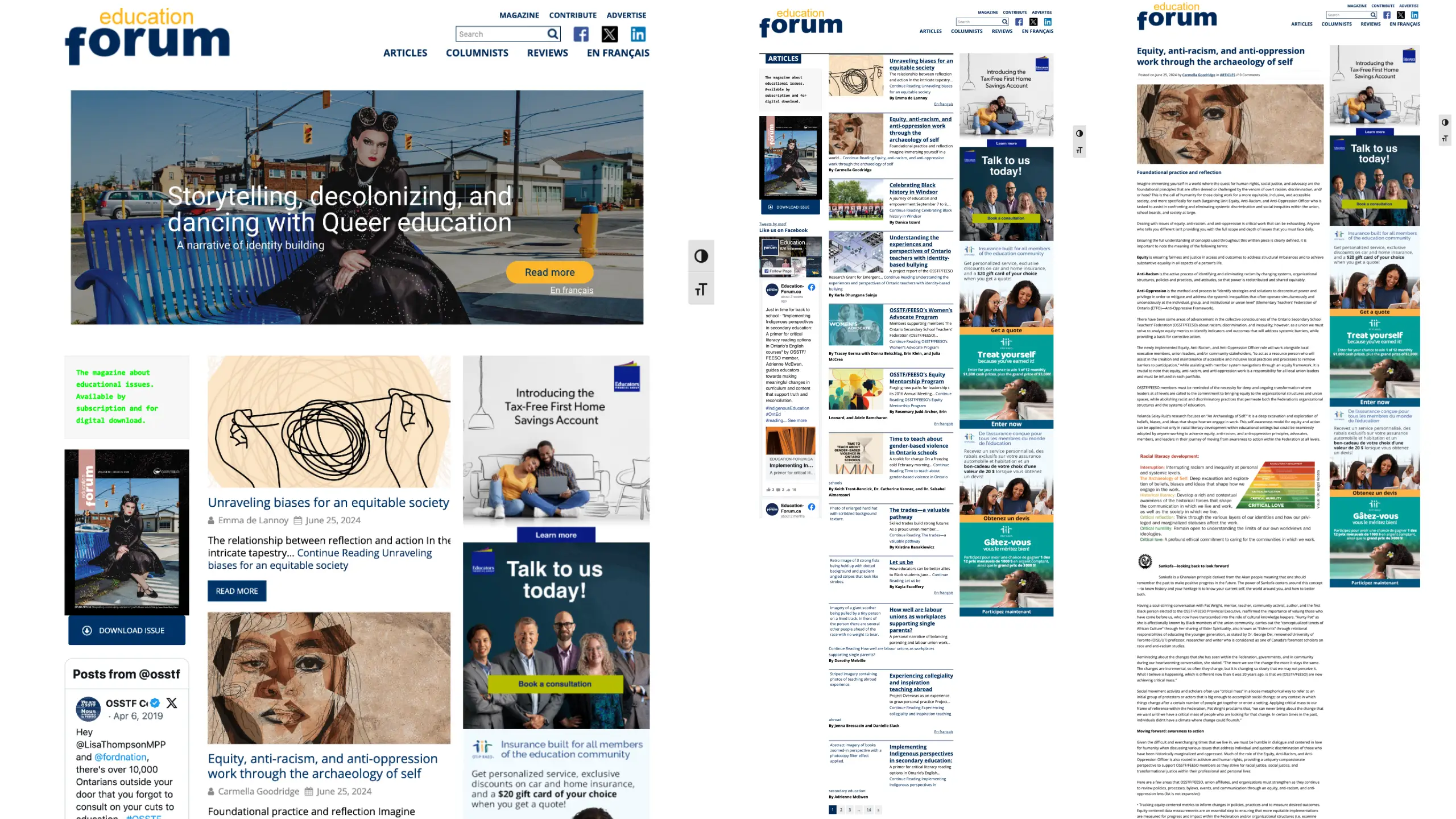 OSSTF/FEESO’s Education Forum Website